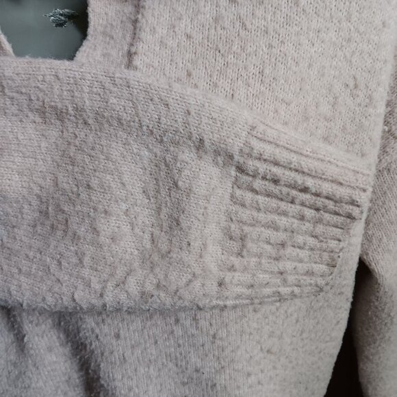 Vintage Men's Medium Sweater Wild Fable 90's Boucle Knit Pullover Beige - Picture 3 of 5